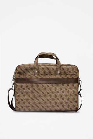 Pasta para portátil Hot Stamp - Castanho