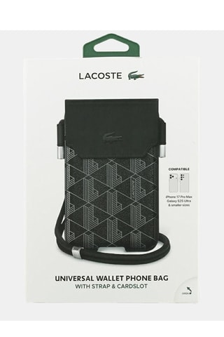 Pasta Lacoste Monogramme - Preto