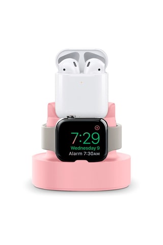 Base de carregamento 2 em 1 para Apple Watch, AirPods e smartphone -Rosa - EKO