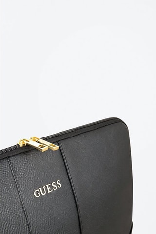 Pasta para computador Saffiano - Preto - Guess