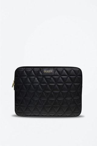 Pasta para computador Quilted - Preto - Guess