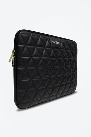 Pasta para computador Quilted - Preto - Guess