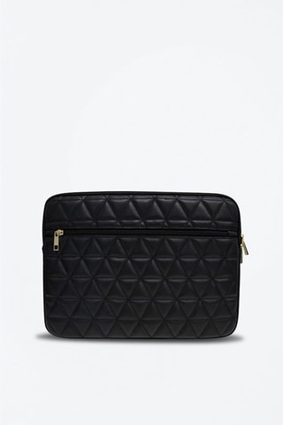 Pasta para computador Quilted - Preto - Guess