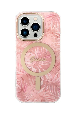 Capa iPhone 14 Pro Max e carregador Magsafe - Rosa - Guess - Guess