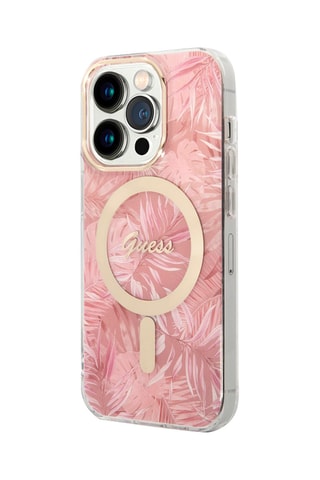 Capa iPhone 14 Pro Max e carregador Magsafe - Rosa - Guess - Guess