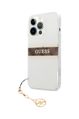 Capa iPhone 13 Pro Transparente e castanho - Guess
