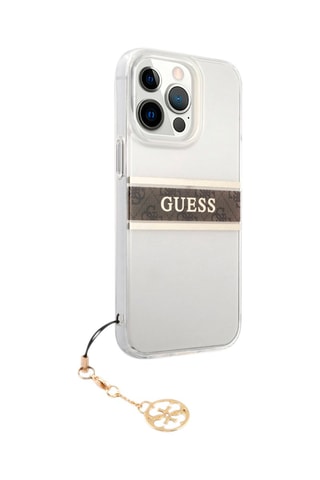 Capa iPhone 13 Pro Transparente e castanho - Guess