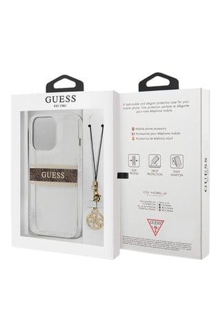 Capa iPhone 13 Pro Transparente e castanho - Guess
