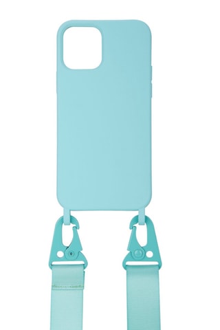 Capa com alça comprida iPhone 13 - Verde-água - EKO