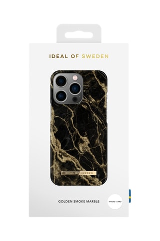 Capa iPhone 13 Pro Golden Smoke Marble - Preto e bege - Ideal of Sweden