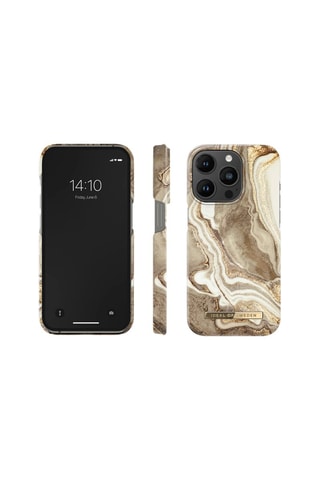 Capa iPhone 14 Pro Golden Sand Marble - Bege e branco - Ideal of Sweden
