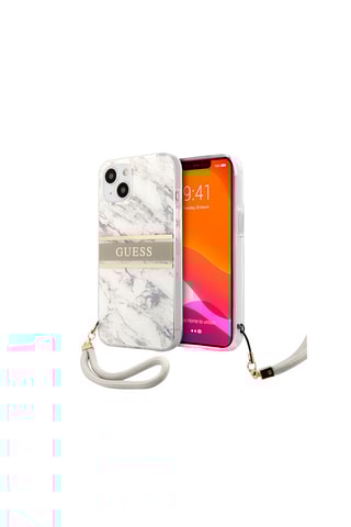 Capa iPhone 13 Mini Cinzento e branco - Guess