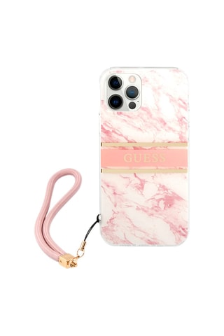 Capa iPhone 12 e iPhone 12 Pro Rosa e branco - Guess