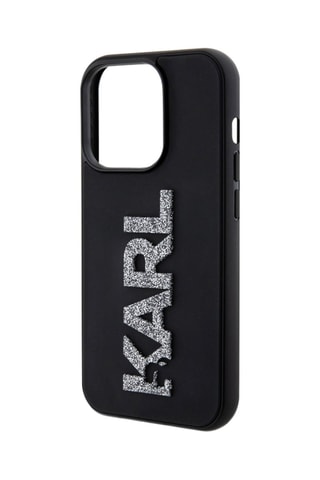 Capa 3D Glitter iPhone 15 Pro Preto - Karl Lagerfeld