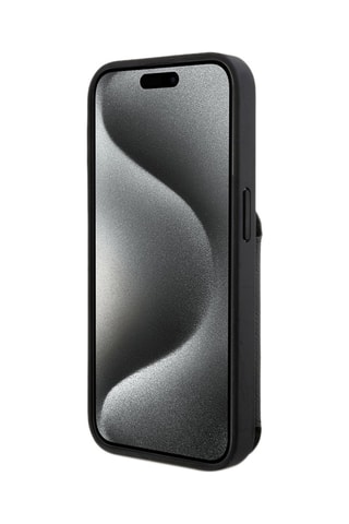Capa Saffiano iPhone 15 Pro Preto - Karl Lagerfeld