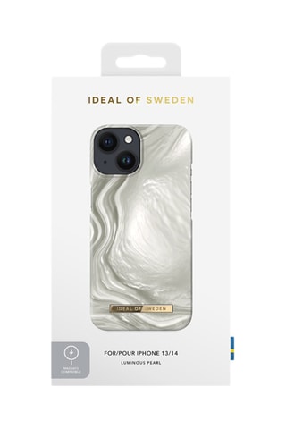 Capa Magsafe iPhone 13 et 14 Luminous Pearl - Cinzento-claro e branco - Ideal of Sweden