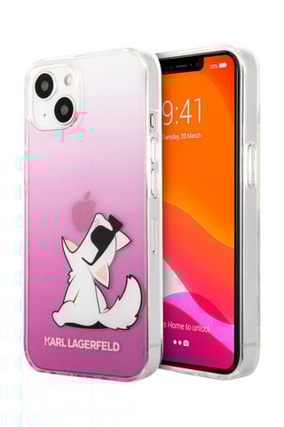  Capa Choupette Eat para iPhone 14 Plus - Rosa 