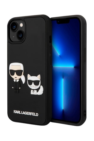  Capa Karl & Choupette para iPhone 14 Plus - Preto 