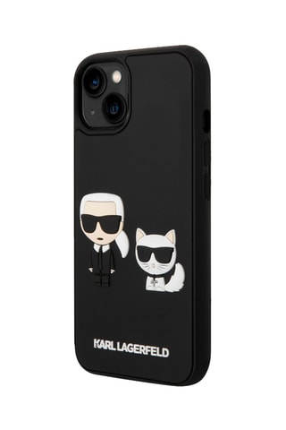  Capa Karl & Choupette para iPhone 14 Plus - Preto 