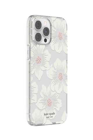 Capa Hollyhock Floral para iPhone 12 Pro Max e iPhone 13 Pro Max - Creme e rosa - Kate Spade