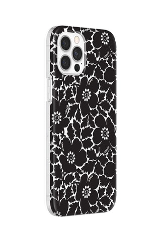 Capa TPU Bold Floral para iPhone 12 Pro Max - Preto e branco - Coach