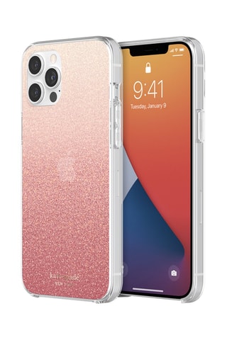 Capa Glitter Sunset Pink para iPhone 12 Pro Max - Rosa - Kate Spade