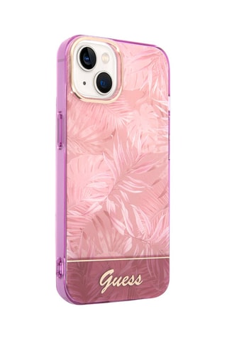  Capa Jungle iPhone 14 Plus - Rosa  - Guess