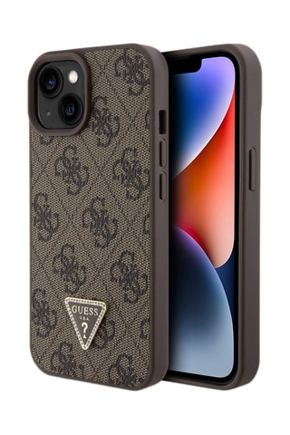 Capa Triangle 4G iPhone 15 Castanho ­ Guess - Guess