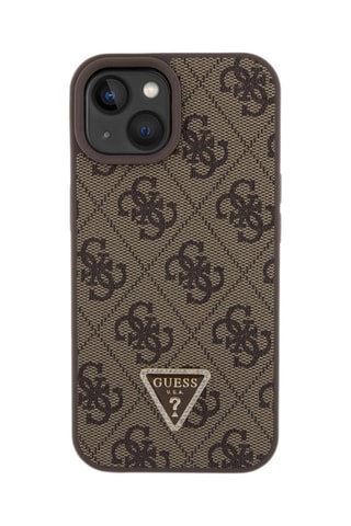 Capa Triangle 4G iPhone 15 Castanho ­ Guess - Guess