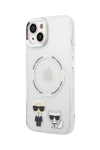 Capa Karl & Choupette para iPhone 14 Plus Magsafe Transparente