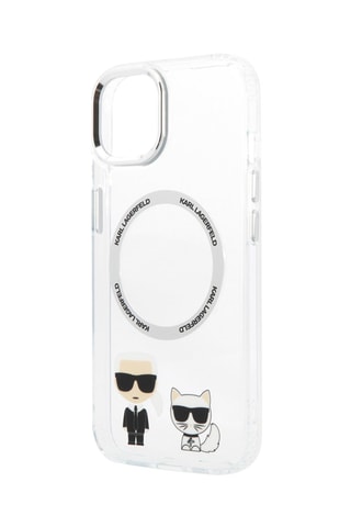 Capa Karl & Choupette para iPhone 14 Plus Magsafe Transparente