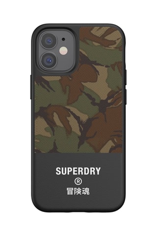 Capa iPhone 12 Mini Preto e caqui - Superdry