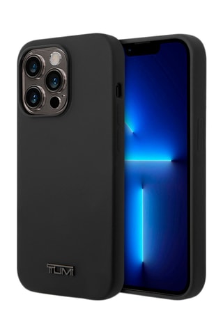 Capa em silicone iPhone 14 Pro Preto - Tumi Card Slot