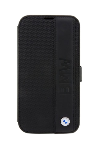Estojo de proteção em couro iPhone 14 Pro - Preto - BMW