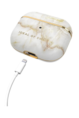 Estojo de proteção AirPods Pro 3 Golden Pearl Marble - Branco e dourado - Ideal of Sweden