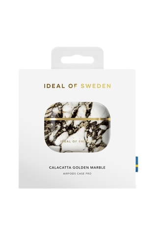 Estojo de proteção AirPods Pro 1 e 2 Calacatta Golden Marble - Branco e preto - Ideal of Sweden