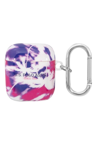 Estojo de proteção Airpods 1 e 2 Violeta e rosa - U.S Polo ASSN.
