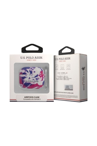 Estojo de proteção Airpods 3 Violeta e rosa - U.S Polo ASSN.