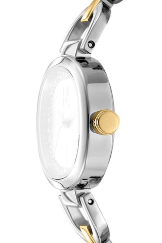 Stalen Quartz Horloge - Zilverkleurig en Goudkleurig