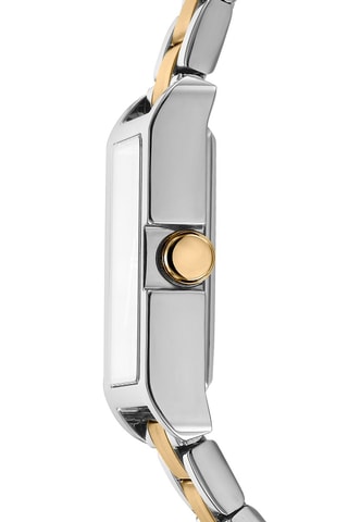 Stalen Quartz Horloge - Goudkleurig en Zilverkleurig