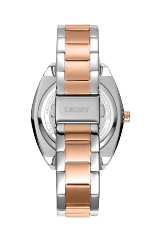 Stalen Quartz Horloge - Zilverkleurig en Roségoudkleurig