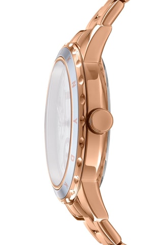 Stalen Quartz Horloge Active - 24-uursweergave - Roségoudkleurig en Grijs 