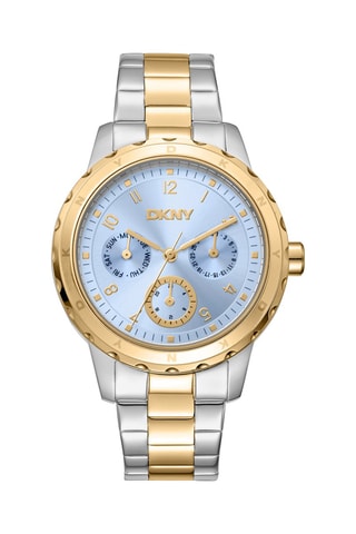 Stalen Quartz Horloge Active - 24-uursweergave - Zilverkleurig en goudkleurig