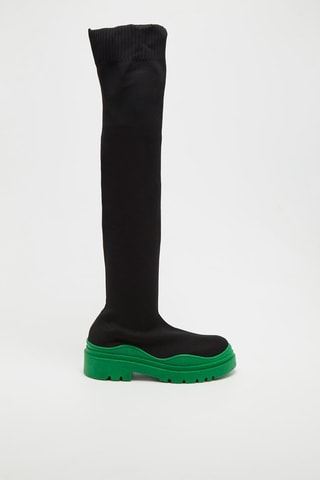Botas altas Preto e verde