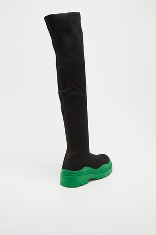 Botas altas Preto e verde