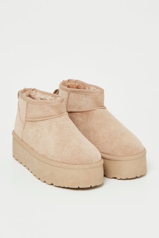 Botins forrados - Bege