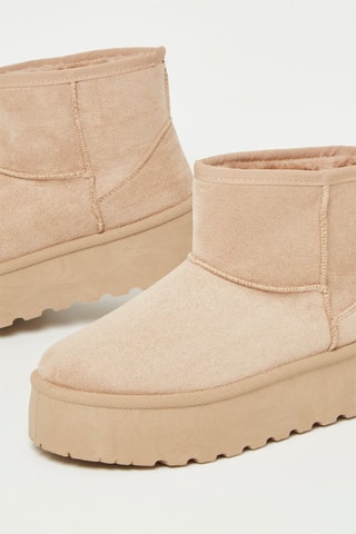 Botins forrados - Bege