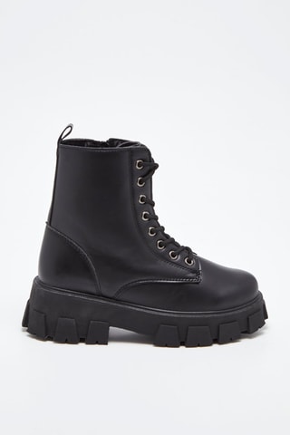 Botins com plataforma Preto