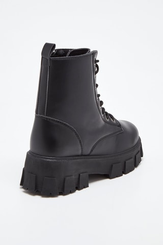 Botins com plataforma Preto