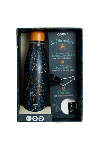 Coffret bouteille isotherme en acier inoxydable - 50 cl